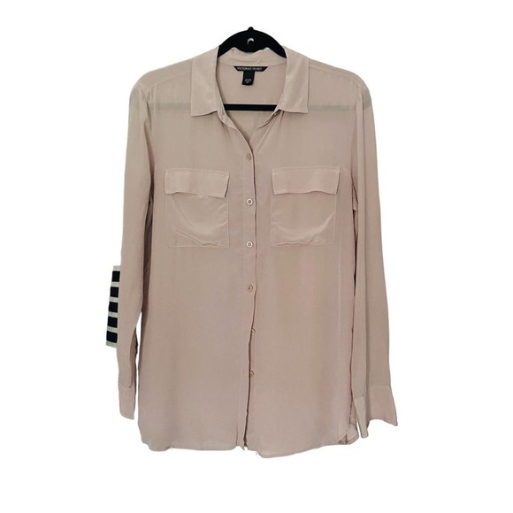 Victoria's Secret Women's Silk Button Down Shirt Size Small - Picture 1 of 8